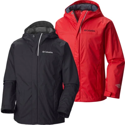 New Boys Columbia "Watertight" Omni-Tech Waterproof 360° Reflective Rain Jacket