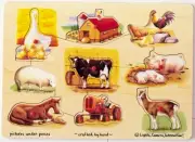 Melissa & Doug Farm 9-piece Peg Puzzle (NEW) 85