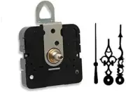 Quartz Clock Movement Mechanism with 3" Serpentine Hands and Black Second