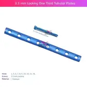 LCP One Third Tubular Plates 3.5mm With Screws set of 92 pcs Titanium Orthopedi