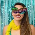 Half Face Carnival Mask Scratch Card Paper Cosplay Mask Eye Mask Kids Gifts