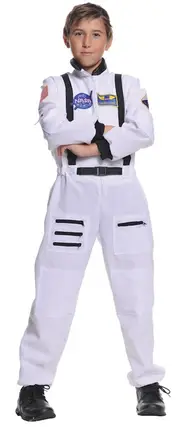 Astronaut Spaceman White Suit Boys Costume
