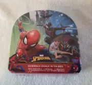 MARVEL SPIDER-MAN ON THE GO SIDEWALK CHALK IN A TIN BOX Crafts Drawing Art