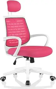 Stable Basics Padded Office Chair with Armrest，Modern Minimalist Home Comfortable Computer Chair，Swivel Adjustable Height Desk Chair Mobile