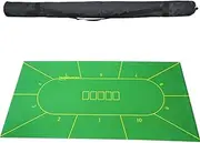 TX GIRL Poker Layouts Texas Hold'em Blackjack Layouts Baccarat Casino Rubber Tablecloth Board Game Poker Table Mat 10 Player Rotary Set 180 * 90cm (Size : 180 * 90cm)
