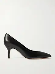 [Manolo Blahnik] Manolo Blahnik - Kietta 70 Leather Pumps - Black - IT40 IT 40 Black