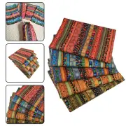Set of 5 Handmade Fabric Patchwork in Ethnic Style Perfect for DIY Crafts