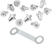 [koolsoo] 12x Football Boot Studs Soccer Studs Portable Screw in M5 Firm Ground Non Slip Rugby Studs Replacement Spikes for Competition