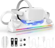 Charging Dock Compatible with Oculus Quest 2 Accessories, VR Headset Charging St