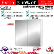 Cefito 750MM x720MM Bathroom Vanity Mirror Shaving with Storage Cabinet - White