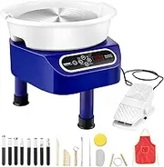 VEVOR Pottery Wheel, 11 inch Pottery Forming Machine, 450W Electric Wheel for Pottery with Foot Pedal and LCD Touch Screen, Direct Drive Ceramic Wheel with 3 Support Legs for DIY Art Craft, Blue
