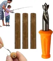 Fishing Bait Needle | Stainless Steel Bait Drill Stringer | Drill Bit Design, Hook Drill Rig Making Tool, Fishing Accessories for Angler