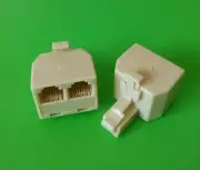 (5 PCS) Perfect Vision #PVDA20 RJ11 6P4C 1 Male to 2 Female Phone Splitter