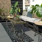 Dark Tropical Runner Rug Beautiful Palm Leaf Corridor Runner Washable Mat 80x300