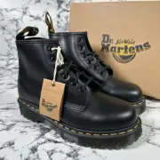 DR MARTENS Black 101 Bex Smooth Leather Ankle Boots SIZE UK6.5 EU40 BNIB