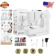 Beginner Mini Sewing Machine with LED Light & 12 Stitches for Easy Crafting