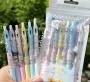 Sanrio Hello Kitty and Friends Pens Set of 6 Black Ink Kuromi Pochacco My Melod