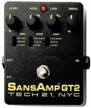 New TECH 21 GT2 SansAmp Guitar Analog Amp Simulator Effector From Japan