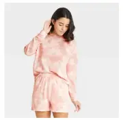 Women's Tie-Dye Hearts Pajama Top - Grayson Threads, Pink, Medium