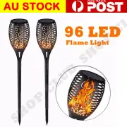 96LED Flickering landscape Lamp Dancing Fire Flame Solar Torch Garden Path Light