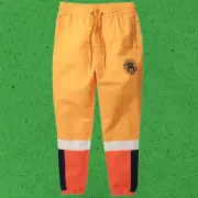 Born Fly Men's SZ: XL Cobanian Nylon Wind Pant-Gold-Colorblock