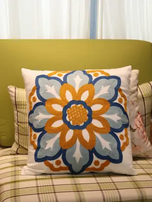 美式純棉簡約抱枕 客廳樣板間抱枕套可拆洗 (5折)