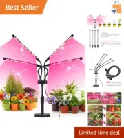 Adjustable Gooseneck LED Grow Light with 72 High Lumens for Indoor Gardening