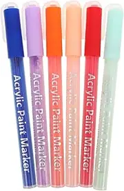 Generic 6pcs Nail Art Markers Comfortable Grip Graffiti Pens for Precise Nail Designs Vibrant Colors for DIY Manicure Easy Cleanup Control Essential Tools