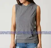 Affliction Speed Demon FFW288 Plain Fashion Hooded T-shirt Top For Women