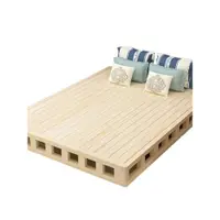 在飛比找ETMall東森購物網優惠-硬板床墊1.8單雙人實木床1.5榻榻米地臺床席夢思排骨架木板