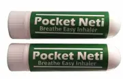 Pure Himalayan Salt Aromatherapy Pocket Neti Inhaler w/ Essential Oils (2-Pack)