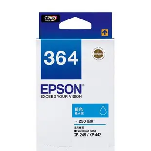 愛普生 EPSON C13T364250 藍色 364 墨水匣 T364250 噴墨印表機 XP245 XP442