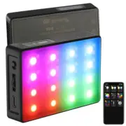 Genaray Compact RGB LED Light Panel 2800-8000K App Control w/ FX & Battery