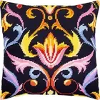 DIY Needlepoint/Tapestry Pillow Kit "Louvre" 16x16 in / 40x40 cm