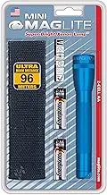 Maglite Mini Incandescent 2-Cell AA Flashlight with Holster, Blue