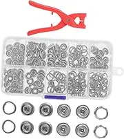 GRADENEVE 50 Sets Metal Snap Buttons Fasteners Kit No Sew DIY Button Fasteners for Clothes Hats Shoes and Bags Easy Install with Paws Structure for Versatile Fashion