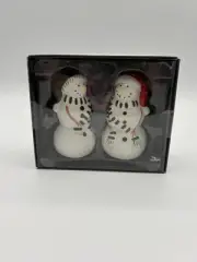 Threshold Salt & Pepper Shaker Set Snowmen In Scarfs And Hats