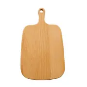 NNEAGS 26cm Brown Rectangle Wooden Serving Tray Chopping Board Paddle with Handl
