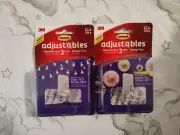 Lot of 2 Command 3M Picture Hanging Strips & Clips Clear & White Adjustables NEW