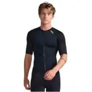 2XU Men's Aero Tri-Sleeved Top Black And White Top Jersey Size Medium MT6662a