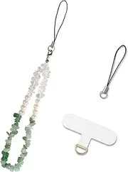[MORSUNBELA] Phone Lanyard Hand Wrist Strap Lanyard for Girl Woman Universal Phone Chain Beaded Phone Lanyard Phone Accessories