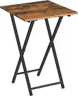 Folding TV Tray Table, Wooden TV Tray, Portable Sofa Side Table, Industrial Snac