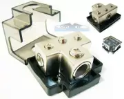 T-BLOCK GROUND PLATINUM - 2GA Input + 3x 8 Gauge Output