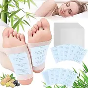 Detox Foot Pads to Remove Toxins, 100 Foot Pads & 100 Adhesive Sheets, Deep Cleansing Foot Patches with Natural Bamboo Vinegar, Improve Sleep Quality Enhance Blood Circulation Feet Body Care