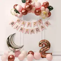 在飛比找momo購物網優惠-粉嫩寶貝生日氣球套組1組-數字任選(生日氣球 派對 生日派對