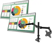 2 Units HP EliteDisplay E223 21.5 Full-HD (1920x1080) IPS Monitor (Renewed) + IdeerLife LS2 New Dual Monitor Stand