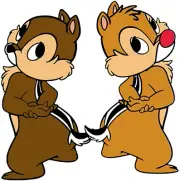 Chip n Dale Iron On Transfer For T-Shirt + Other Light & Dark Fabrics #3