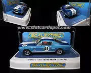 Scalextric Shelby Mustang GT350 Paul Kenelly 1:32 Slot Car DPR w/ Lights C4517