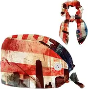 [YTYVAGT] Scrub Caps Women,Scrub Hats Suitable for Women,Flag of New York USA