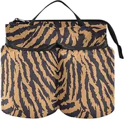 Briefcase Cup Holder Foldable Animal Print Brown Holder with Strap Travel Gifts for Travelers Flight Attendants